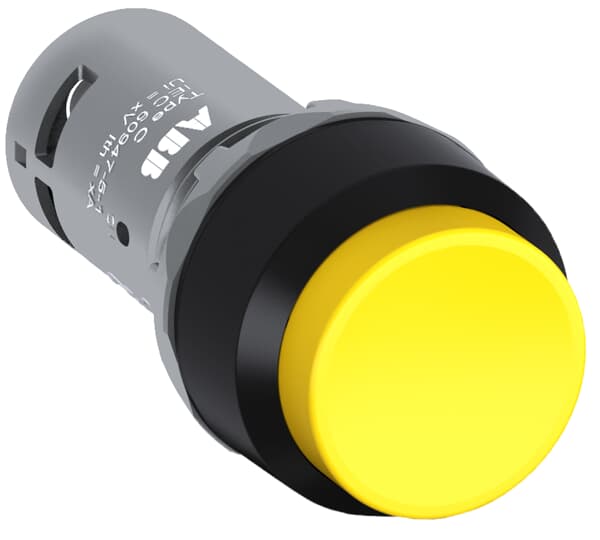 ABB - Pulsante Giallo Compatto CP4-10Y-11 Stabile Gia G.P. Nera 1NA+1NC