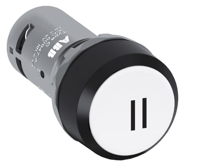 ABB - CP12-10W-10 White Compact Pushbutton INS.BIANC.G.PLA.NERA 1NA.