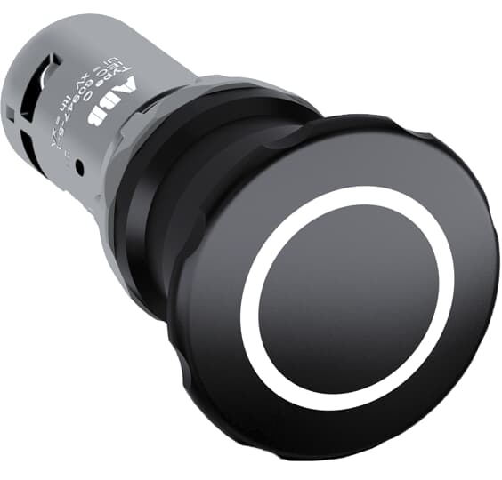 ABB - Black Compact Machine Stop CE4P-10B-11 ARRES.MONOBL.PREM-TIRA1NA+1N.