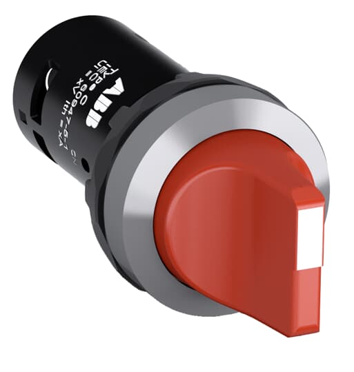 ABB - C2SS1-30R-10 Selettore a 2 posizioni rosso in metallo galvanizzato 1NA.