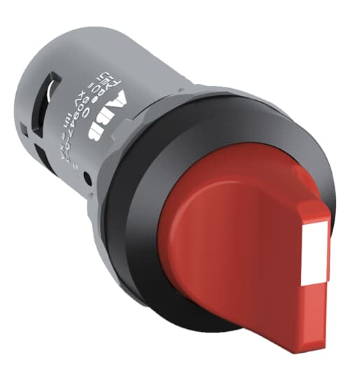 ABB - C2SS2-10R-20 Selector Switch 2 Position Red Glossy Black 2NC.