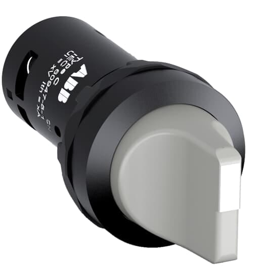 ABB - C3SS1-10U-20 Selector Switch 3 Position Grey with Black Knob 2NO