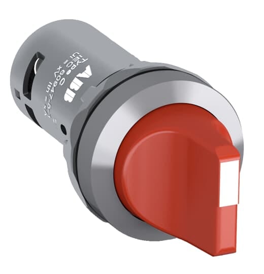 ABB - C3SS1-30R-20 Selettore a 3 posizioni rosso in metallo galvanizzato 2NA.
