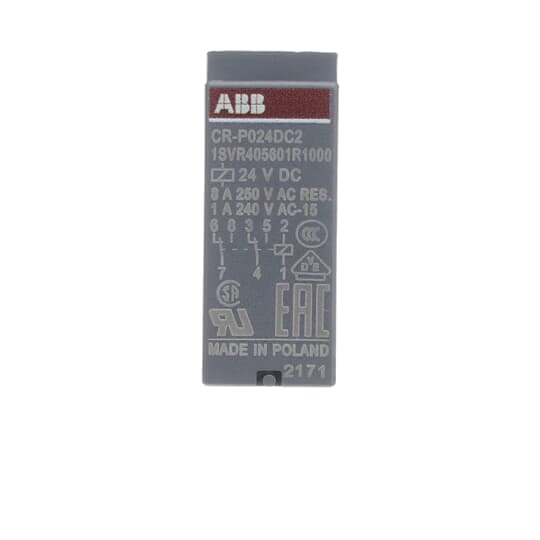ABB - CR-P024DC2 Pluggable interface relay ALIMENTAZ.24VDC 2 C/O 250V/8A.