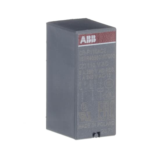ABB - CR-P110AC2 Pluggable interface relay ALIMENT. 110VAC 2 C/O 250V/8A. ER 524 9