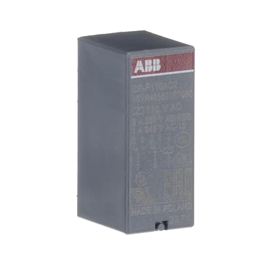 ABB - CR-P110AC2 Pluggable interface relay ALIMENT. 110VAC 2 C/O 250V/8A.