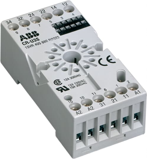 ABB - CR-U3S ZOCCOLO X 3 C/O per CR-U Socket.