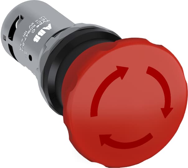 ABB - Red Compact Emergency Stop CE4T-10R-11 EMER.MONOBL.ROTATIVO 1NA+1NC.