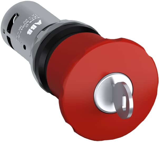 ABB - Red Compact Emergency Stop CE4K1-10R-11 Monoblocco a Chiave 1NA+1NC.