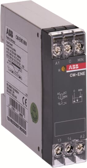 ABB - Relay for liquid level control, 110-130VAC, CM-ENE MIN, compact design.