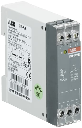 ABB - Relay for monitoring phase and fixed threshold min-max tension. ET 643 5