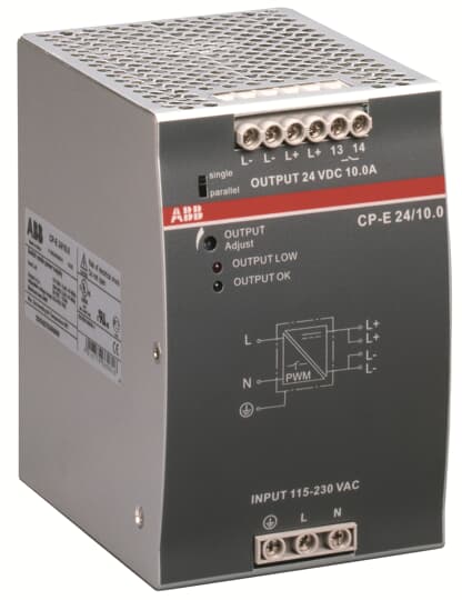 ABB - CP-E 24/10.0 input: 115/230VAC output: 24VDC/10A. ET 667 4