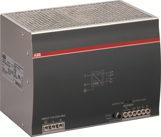 ABB - CP-E 48/10.0 input: 115/230VAC, output: 48VDC/10A.