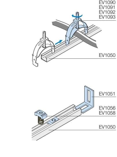 ABB - N.100 DADI E NUTS IN ALLUMINIO 8MA PER EV1050