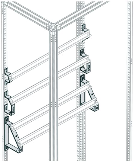 ABB - N.10 supporti x2 inclinati doppia fila morsetti orizzontali termobox.