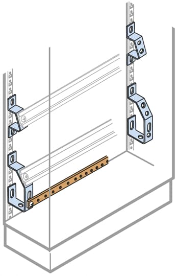 ABB - N.2 supporti orizzontali e inclinati con morsetti per terra. EV1113