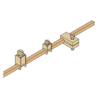 ABB - Barra di neutro/terra 6x6mm lunga 2000mm, ideale per installazioni elettriche.
