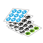 ABB - 490 stickers adesivi in PVC diametro 12mm L1.