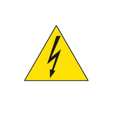 ABB - 300 triangle stickers 20mm light.arrow etichette PVC ades.triangolo 20mm. EV1156