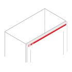 ABB - N.5 strisce adesive rosse con logo ABB-IS2, larghezza 1000mm e lunghezza 1000mm.