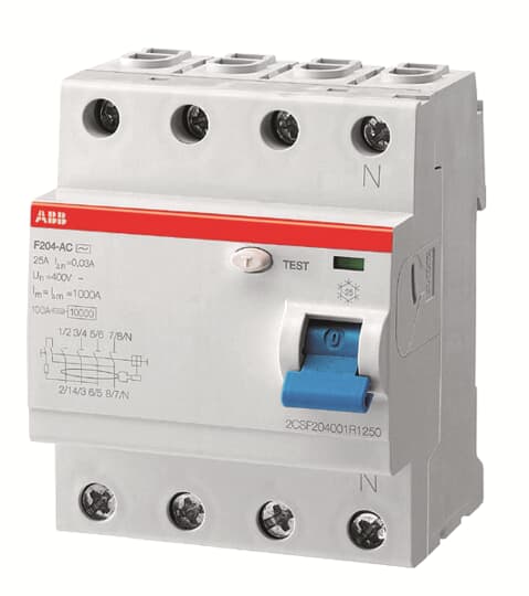 ABB - Residual Current Device F204 A-25/0,5 25A 500MA Interr.Differenz.Puro.