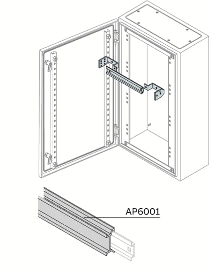 ABB - SR2 Metallic enclosure SR2 KIT GUIDA DIN L=600MM.