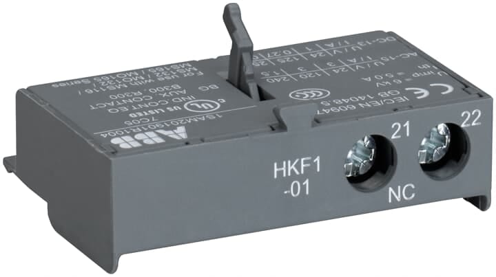 ABB - HKF1-01 Aux-contact for front mounting CONTATTO AUX FRONT. 1NC PER MS.