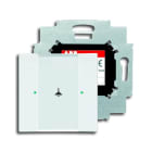 ABB - Control element 1g with glossy white single switch.