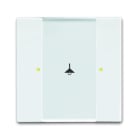 ABB - 6125/02-84-500 control element 1/2gang interruttore singolo bianco lucido. KNXN0014