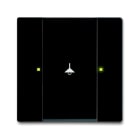 ABB - 6125/02-885 Control element 1/2gang Interruttore singolo nero opaco.