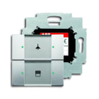 ABB - Control element 2g with BAU and double stainless steel switch.