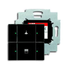 ABB - Control element 2g with BAU double switch in matte black.