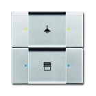 ABB - Control element 2/4gang Interruttore doppio alluminio/argento 6126/02-83-500