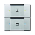 ABB - Control element 2/4gang Interruttore doppio alluminio/argento 6126/02-83-500