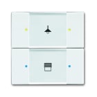 ABB - 6126/02-84-500 control element 2/4gang interruttore doppio bianco lucido.