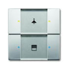 ABB - 6126/02-866-500 control element 2/4gang interruttore doppio acciaio inox.