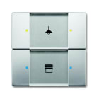 ABB - 6126/02-866-500 control element 2/4gang interruttore doppio acciaio inox.