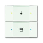 ABB - 6126/02-884-500 control element 2/4gang interruttore doppio bianco opaco.