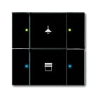 ABB - 6126/02-885 Control element 2/4gang Interruttore doppio nero opaco. KNXN0040