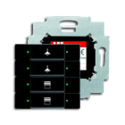 ABB - 6127/01-885 Control element 4g with BAU Interruttore Q.PLO nero opaco.
