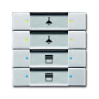 ABB - Control element 4/8gang Interruttore quadruplo alluminio/argento 6127/02-83-500