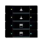 ABB - Control element 4/8gang Interruttore Q.Plo Nero Opaco 6127/02-885-500 KNXN0060