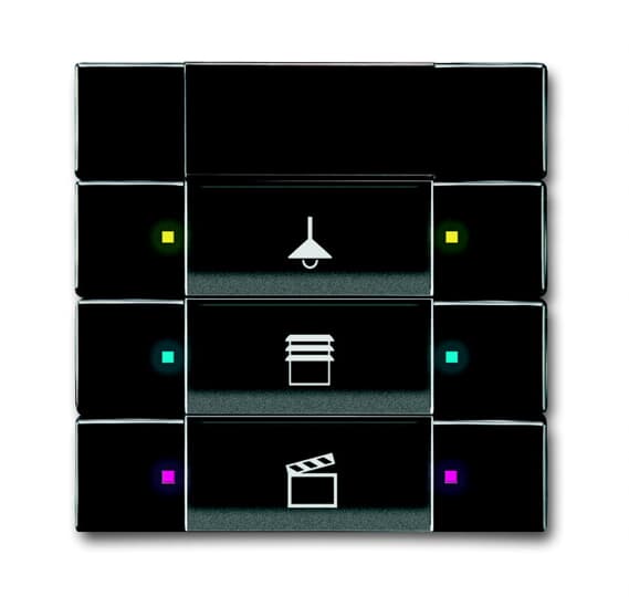 ABB - Control element 3/6g with IR, INT 3/6, RIC.IR, ANTRACITE.