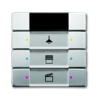 ABB - 6129/01-866-500 control element 3/6g with IR, INT, RIC, ACC, INOX.