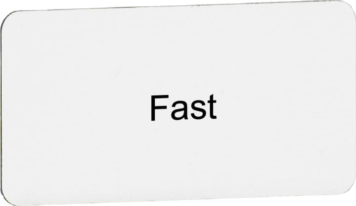 ABB - Targhetta Legend Plate MA6-1040 Fast per identificare apparecchiature elettriche.