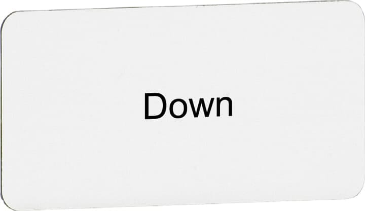 ABB - Targhetta Legend Plate MA6-1042 Down per uso industriale.