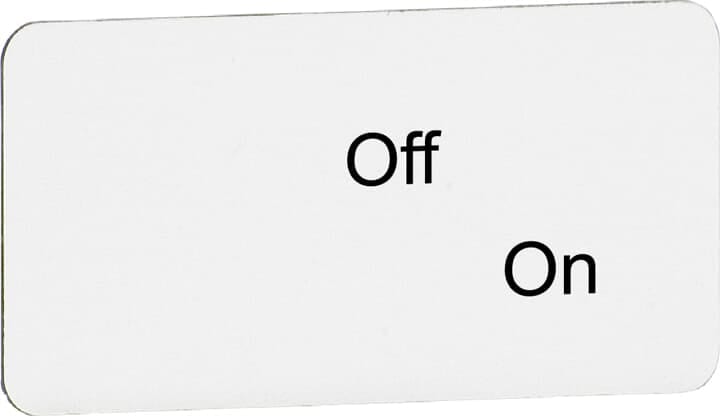 ABB - LEGEND PLATE MA6-1073 TARGHETTA OFF ON.