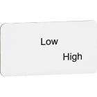 ABB - LEGEND PLATE#MA6-1075 TARGHETTA LOW HIGH.