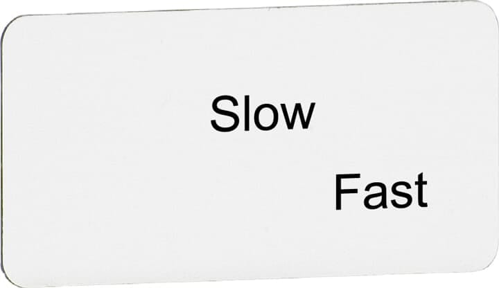 ABB - LEGEND PLATE MA6-1076 TARGHETTA SLOW FAST