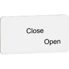 ABB - Targhetta Legend Plate MA6-1077 Close Open per uso professionale.